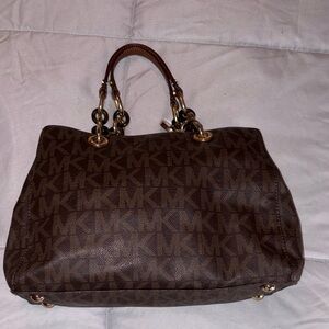 Michael Kors Dark Brown Logo Tote